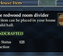 Large redwood room divider