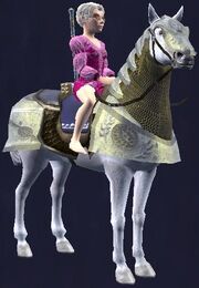 Blue-saddled Dervish Destrier horse