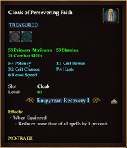 Cloak of Persevering Faith
