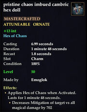 Chaos imbued cambric hex doll