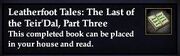 Leatherfoot Tales- The Last of the Teir'Dal, Part Three