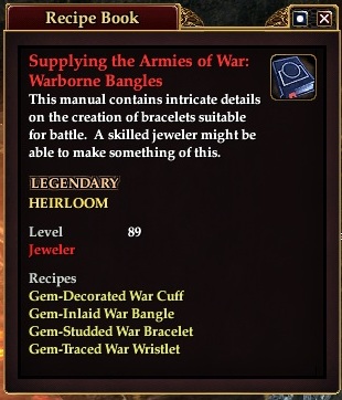 Suppling the armies of war warborne bangles
