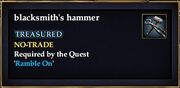 Blacksmith's hammer