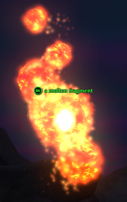A molten fragment