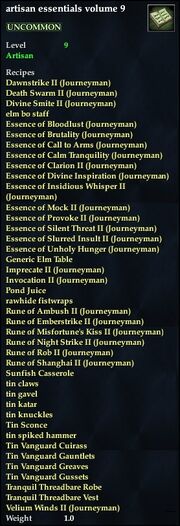 Artisan essentials volume 9