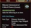 Ethereal Adornment of Critical Chance (Lesser)