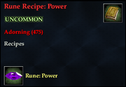 Rune Recipe- Power