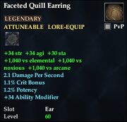 Faceted Quill Earring