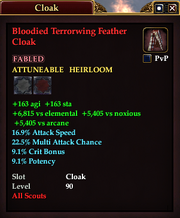 Bloodied Terrorwing Feather Cloak