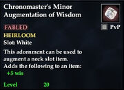 Chronomaster's Minor Augmentation of Wisdom
