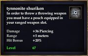 Tynnonite shuriken