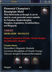 Elemental Champion's Breastplate Mold
