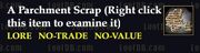 A Parchment Scrap (Right click this item to examine it)