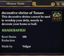 Decorative shrine of Tunare