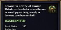 Decorative shrine of Tunare