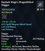 Faydark Magi's Dragonhilted Dagger