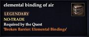 Elemental binding of air
