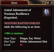 Astral Adornment of Noxious Resilience (Superior)