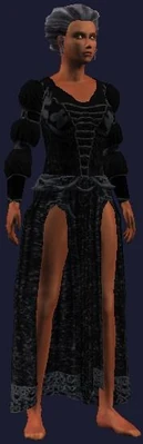 Dark formal outfit (Visible, Female)