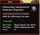Glimmering Adornment of Endurance (Superior)