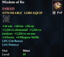 Wisdom of Ro