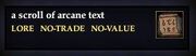 A scroll of arcane text