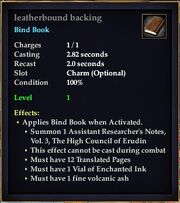 Leatherbound backing