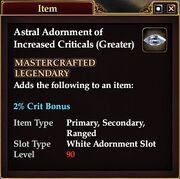 Astral Adornment of Increased Criticals (Greater)