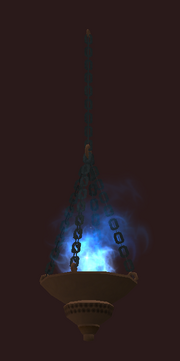 Hanging Blue Luminescent Torch
