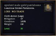 Opulent male gold pantaloons