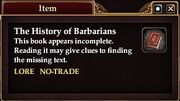 The History of Barbarians (Quest Starter)