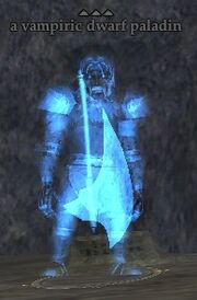 A vampiric dwarf paladin
