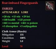 Fear-imbued Fingerguards