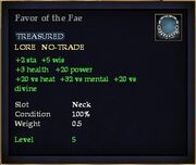 Favor of the Fae