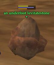 An underfoot levitatestone