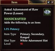 Astral Adornment of Raw Power (Lesser)
