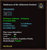 Vambraces of the Abhorrent Sentinel