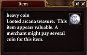 Heavy coin