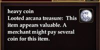 Heavy coin