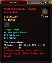 Vagabond's Bronze-Trimmed Chain Shoes