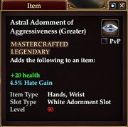 Astral Adornment of Aggressiveness (Greater)