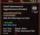 Astral Adornment of Aggressiveness (Greater)