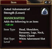 Astral Adornment of Strength (Lesser)