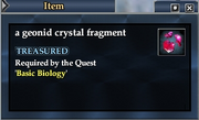 A geonid crystal fragment