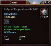 Badge of Unquestionable Faith