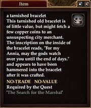A tarnished bracelet