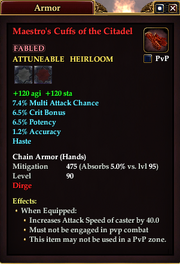 Maestro's Cuffs of the Citadel