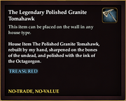 The Legendary Polished Granite Tomahawk