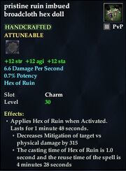 Pristine ruin imbued broadcloth hex doll