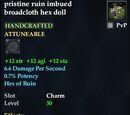 Pristine ruin imbued broadcloth hex doll